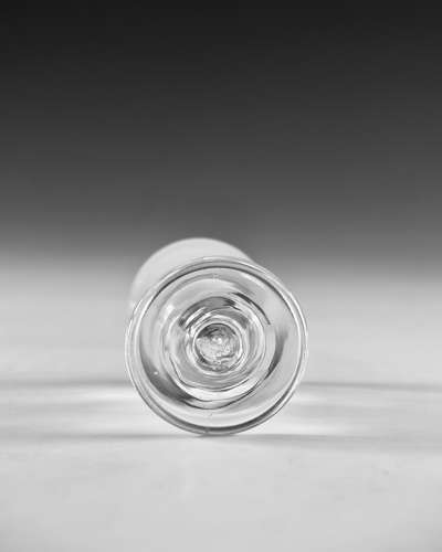 Antique glass baluster deceptive dram glass English c1710