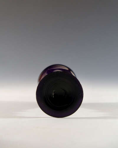 Antique glass - amethyst wine glass English c1820