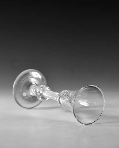 Antique glass - composite stem wine glass English c1755