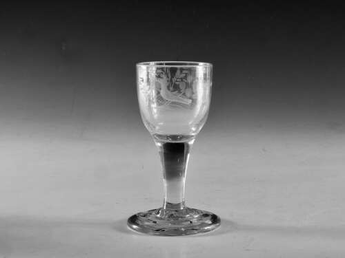 Antique glass - dram glass English c1780
