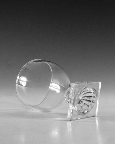 Antique glass - rummer lemon squeezer foot English c1800