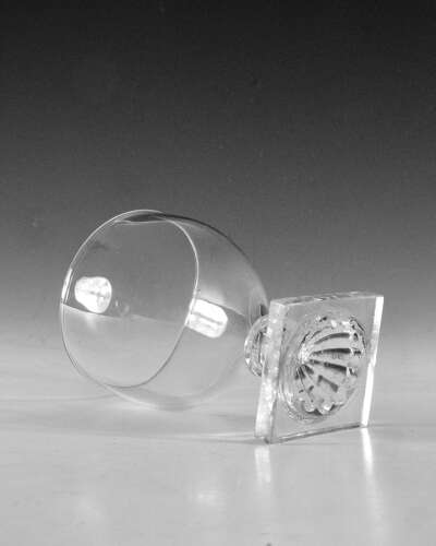 Antique glass - rummer lemon squeezer foot English c1800