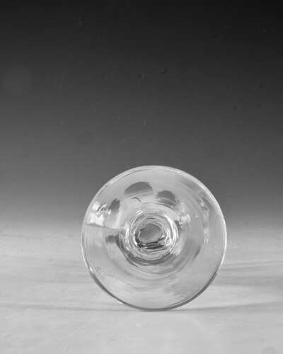 Antique glass - facet stem goblet English c1780