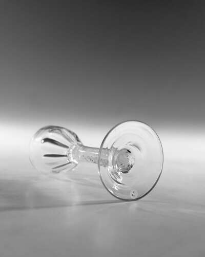 Antique wine glass opaque twist English c1765