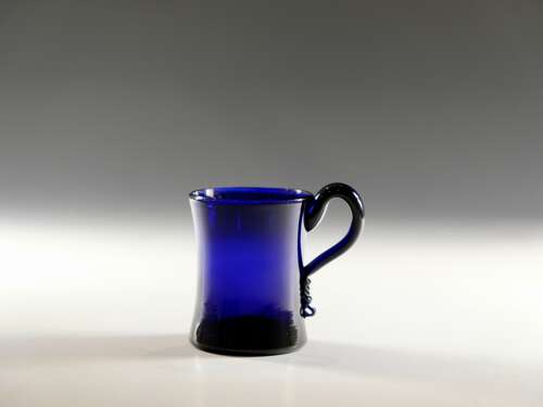 Georgian blue tankard small English c1800