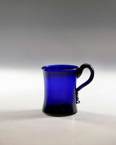 Georgian blue tankard small English c1800