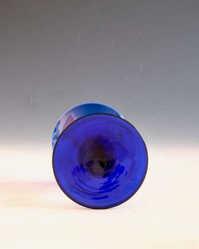 Georgian blue wine glass C1830