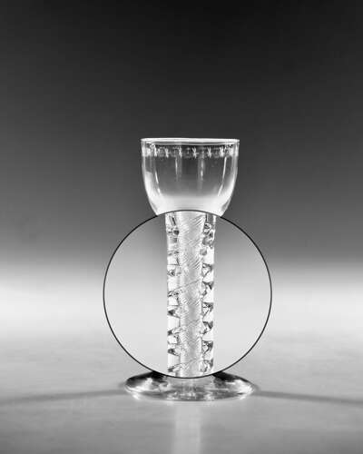 Georgian wine glass English c1755