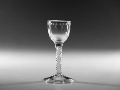 Georgian wine glass English c1755