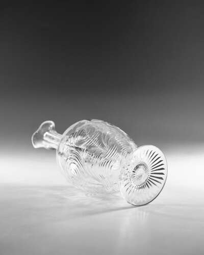 Antique intaglio decanters Stevens & Williams c1900