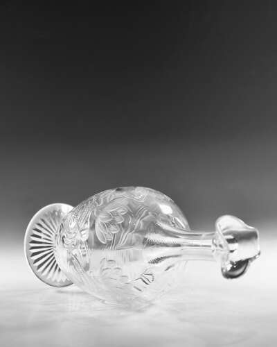 Antique intaglio decanters Stevens & Williams c1900