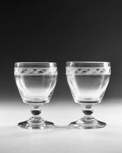 Georgian rummers pair Irish C1820