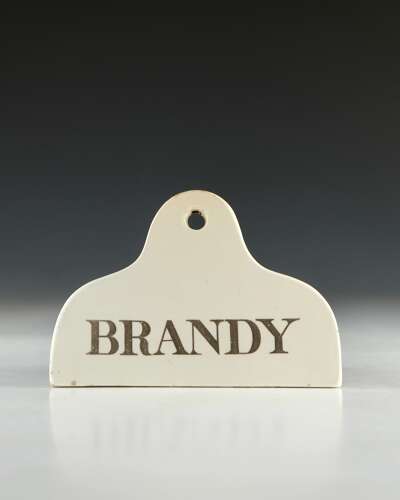 Antique Bin label Brandy Mid 19th century